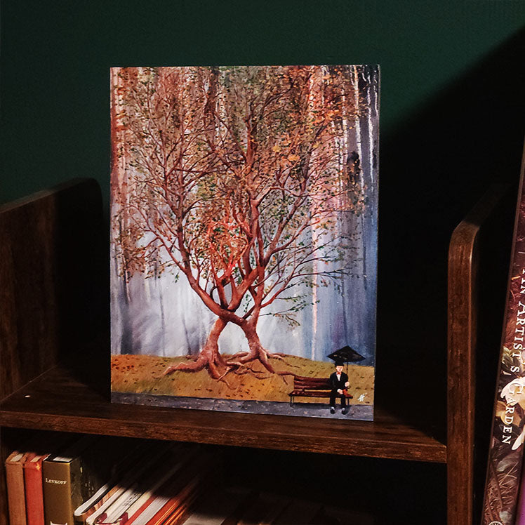 Man Waiting (Art Print on Metal)