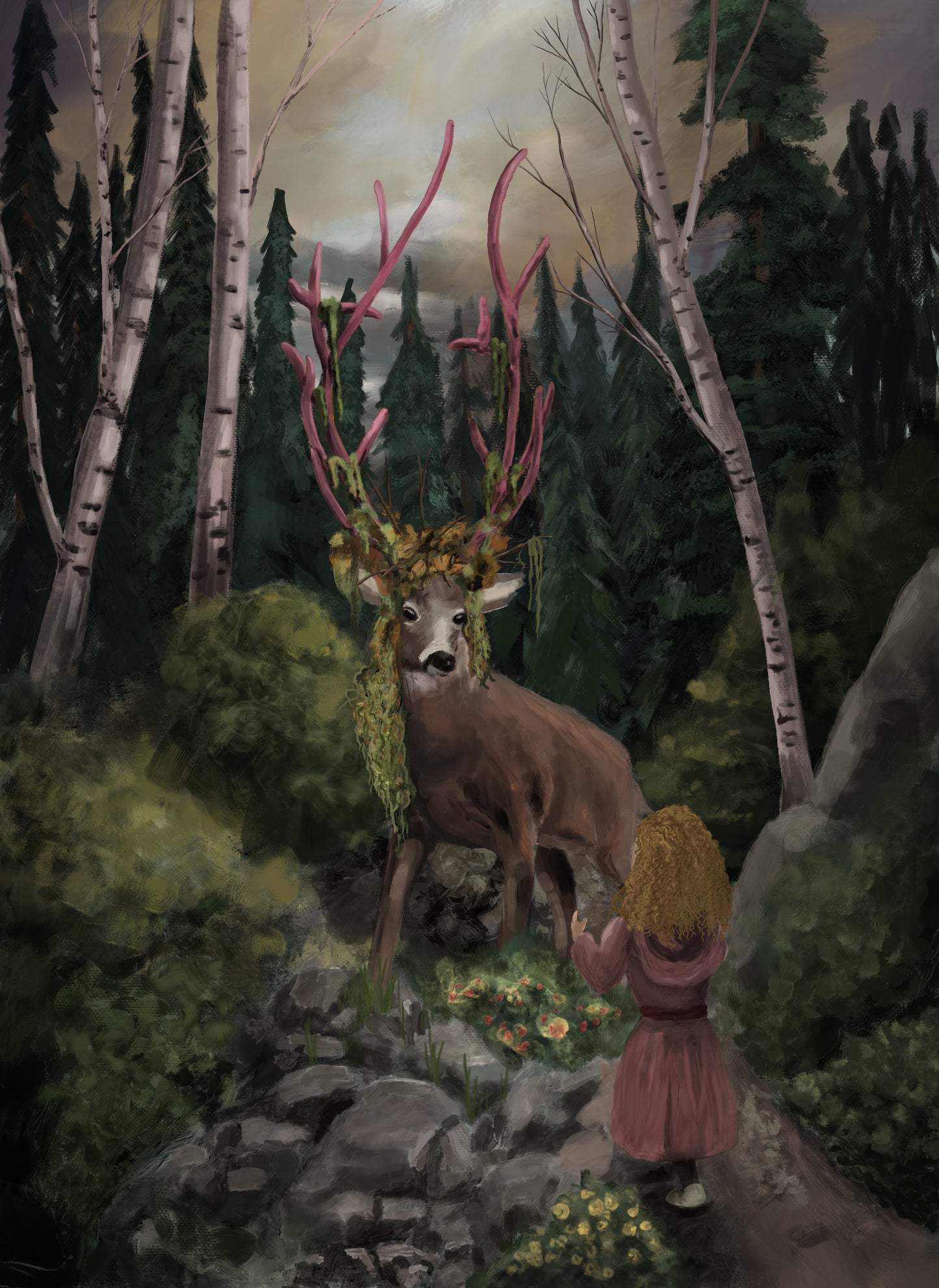 The Stag (Art Print on Metal)