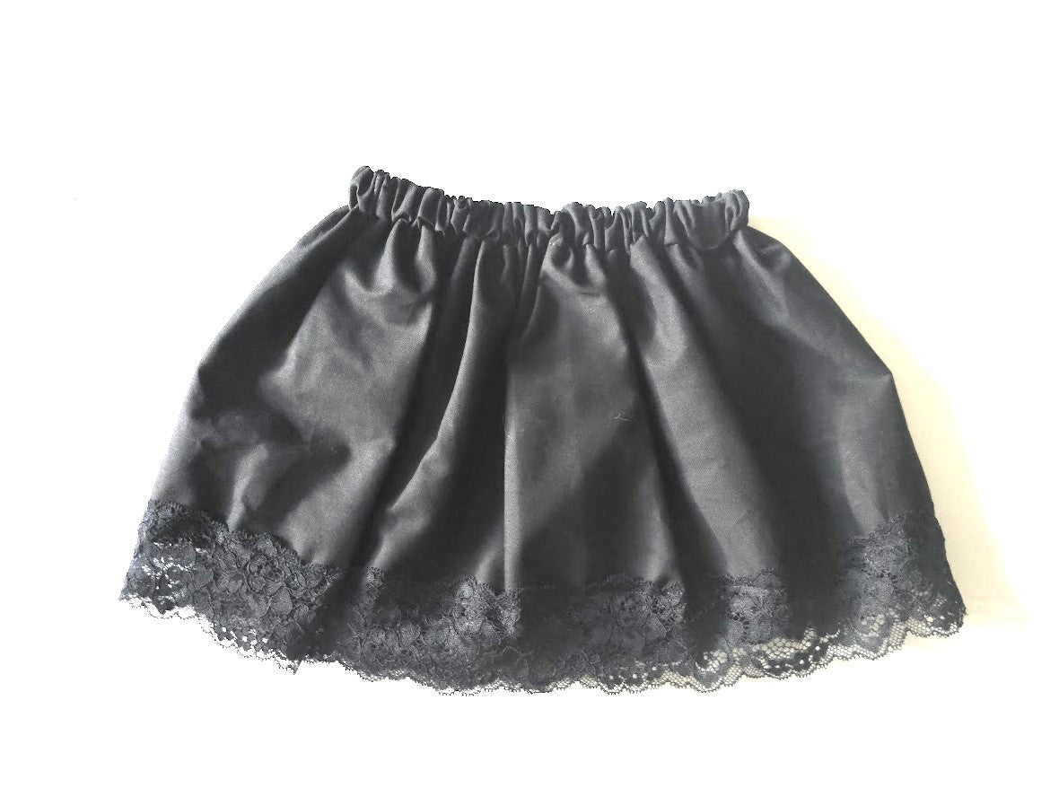 Toddler/ Kids Skirt With Lace Trim