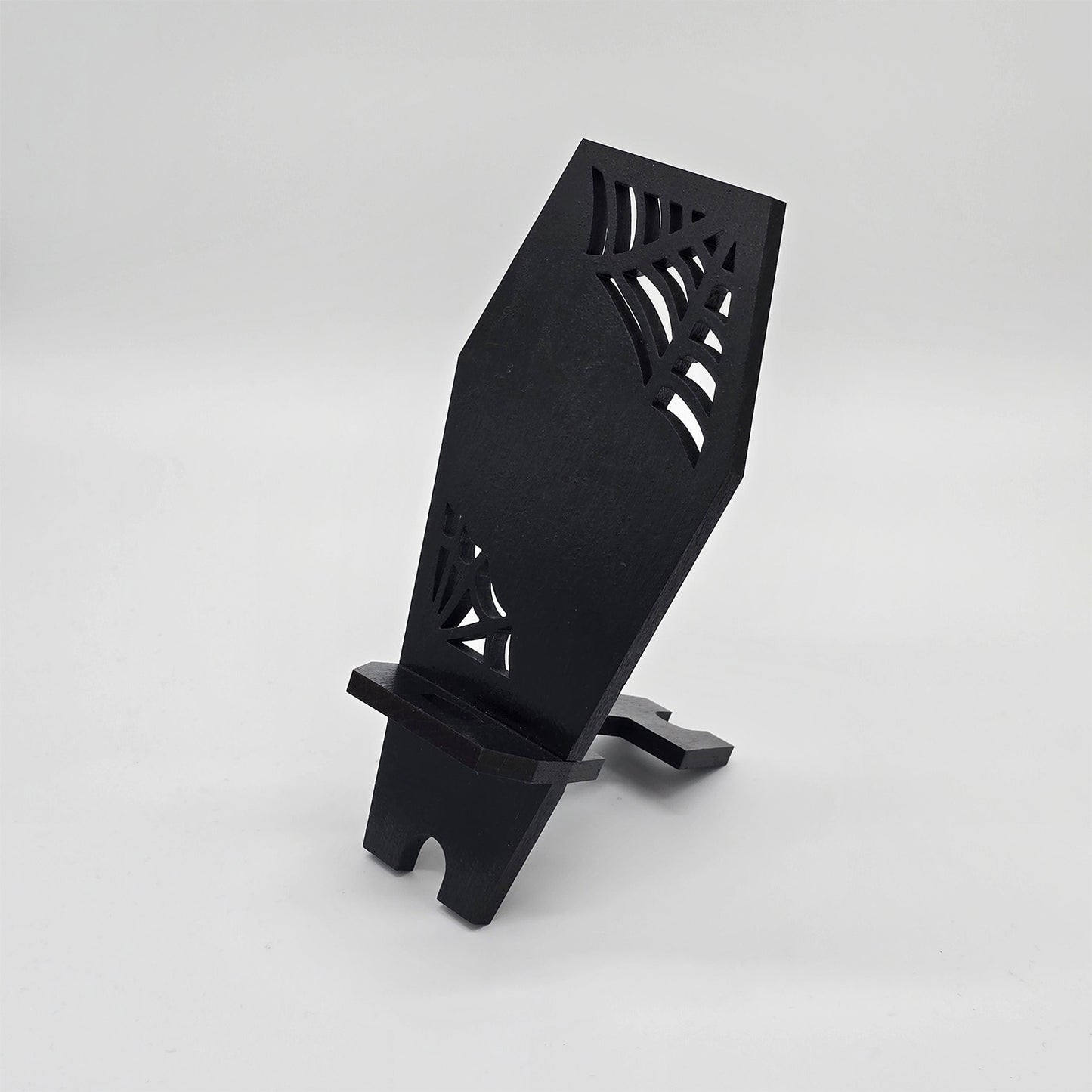 Spider Web Coffin Phone Stand