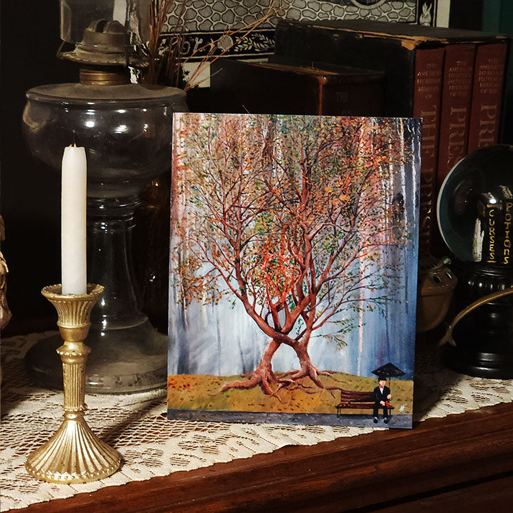 Man Waiting (Art Print on Metal)