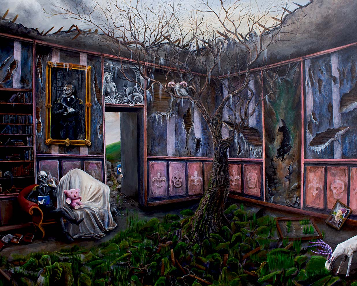 The Study (Art Print on Metal)
