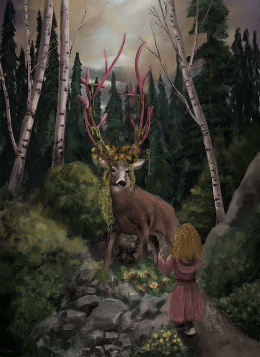 The Stag (Art Print on Metal)